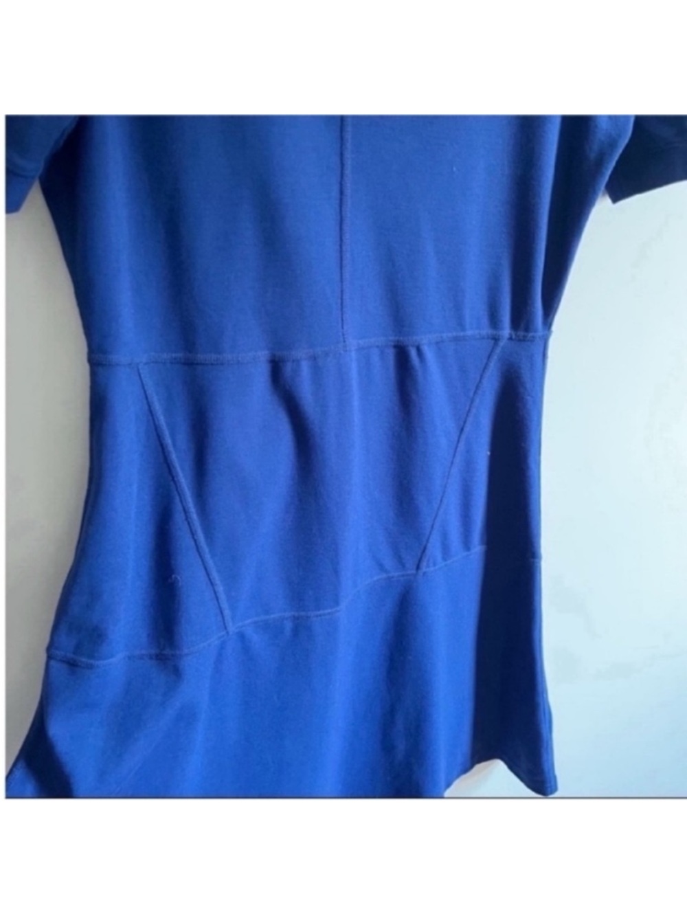 Athleta En Route dress blue ponte fit and flare zipper back - Picture 4 of 8